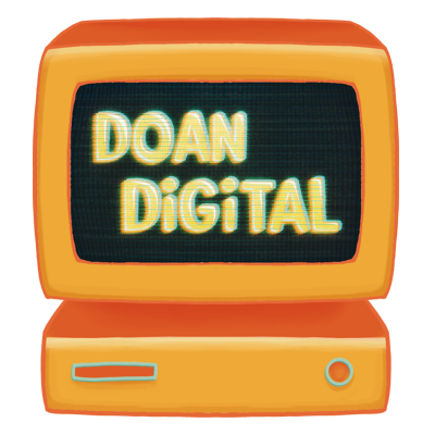 Doan Digital — retro CRT logo